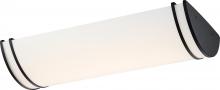 Nuvo 62/1439 - Glamour LED - 25&#34; - Linear Flush with White Acrylic Lens - Black Finish