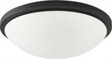 Nuvo 62/1442 - Button LED - 11&#34;- Flush with Frosted Glass - Black Finish