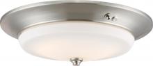  62/971 - LED 20W - Flush with Frosted Glass - Brushed Nickel Finish- 120-277V - 120-277V