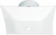  SF77/824 - 2 Light - 12" Flush with White Square Glass - White Finish