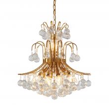  BET03C19BR - Metal & Crystal Chandelier