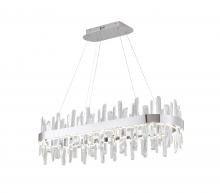  FT74C40CR - Stainless Steel & Crystal LED Chandelier