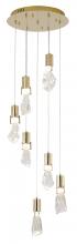  MAT08C16G - Stainless Steel & Crystal Chandelier