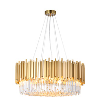  MU10C28G - Stainless Steel & Crystal Chandelier