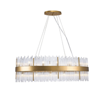  MU57OVG - Stainless Steel & Glass Chandelier