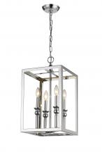  YS6215-4P - Shiny Nickel Chandelier