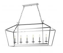  YS6217-6P - Shiny Nickel Chandelier