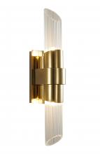  ZH01W23G - Stainless Steel & Glass Wall Sconce