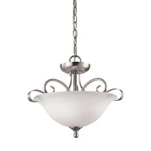  1002CS/20 - Thomas - Brighton 16'' Wide 2-Light Semi Flush Mount - Brushed Nickel