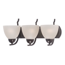  1453BB/10 - Thomas - Kingston 3-Light Vanity Light in Oil Rubbed Bronze with White Glass