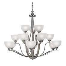  2115CH/20 - Thomas - Bristol Lane 15-Light Chandelier in Oil Rubbed Bronze with White Glass