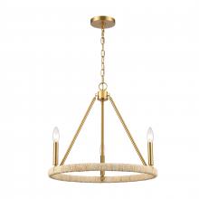  32473/3 - Abaca 20'' Wide 3-Light Chandelier - Brushed Gold