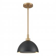  52324/2 - Pelham 10'' Wide 2-Light Pendant - Satin Brass with Matte Black