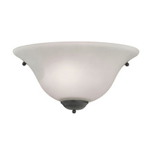  5371WS/10 - Thomas - 1-Light Wall Sconce in Oil Rubbed Bronze with White Glass