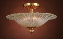  6181/6 - 6 Light Semi Flush In French Gold And Hand Bl