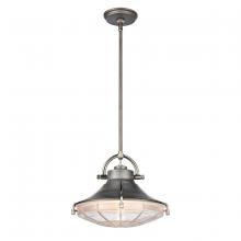  67766/1 - Urbanite 13'' Wide 1-Light Pendant - Weathered Zinc