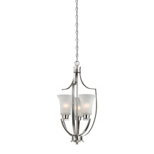  7703FY/20 - Thomas - Foyer 15'' Wide 3-Light Pendant - Brushed Nickel