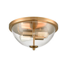  CN280235 - Thomas - Astoria 13.5'' Wide 2-Light Flush Mount - Satin Gold