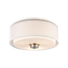  CN300232 - Thomas - Market Square 13'' Wide 3-Light Flush Mount - Brushed Nickel