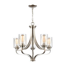  CN300522 - Thomas - Market Square 24'' Wide 5-Light Chandelier - Brushed Nickel