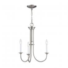  CN340322 - Thomas - Meadowview 18'' Wide 3-Light Chandelier - Brushed Nickel