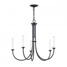  CN340426 - Thomas - Meadowview 28'' Wide 5-Light Chandelier - Matte Black