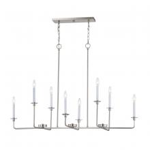  CN340822 - Thomas - Lexington Green 48'' Wide 8-Light Linear Chandelier - Brushed Nickel