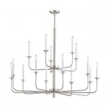  CN3415822 - Thomas - Lexington Green 46'' Wide 15-Light Chandelier - Brushed Nickel