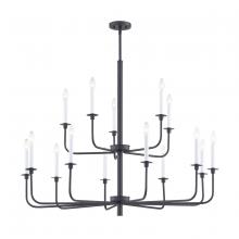  CN3415826 - Thomas - Lexington Green 46'' Wide 15-Light Chandelier - Matte Black