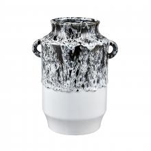  S0017-9733 - Gallemore Vase - Black and White Glazed