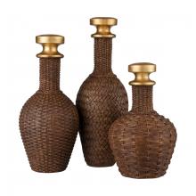  S0037-11230/S3 - Duin Bottle - Set of 3 Brown