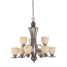  SL808322 - Thomas - Triton 9-Light Chandelier in Sable Bronze