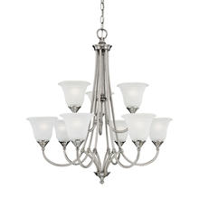  SL880241 - Thomas - Harmony 31'' Wide 9-Light Chandelier - Satin Pewter