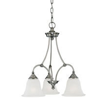  SL880341 - Thomas - Harmony 20'' Wide 3-Light Chandelier - Satin Pewter