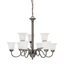  SL881363 - Thomas - Riva 32'' Wide 9-Light Chandelier - Painted Bronze