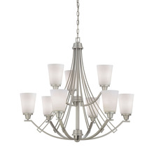  TK0012117 - Thomas - Wright 9-Light Chandelier in Matte Nickel